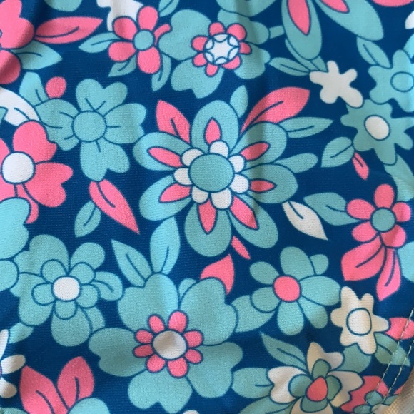 Blue Pink Boho Floral High Waist Lined Cheeky Bikini New - Picture 13 of 16